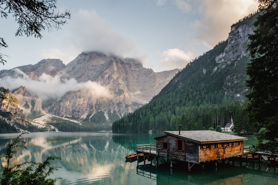 Quiet mountain lake